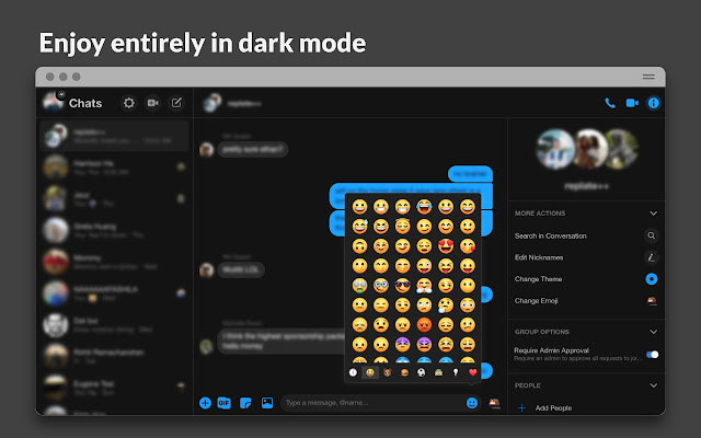 Charcoal: Dark Mode for Messenger
