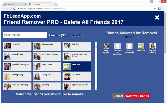 社交 Friends Removal Unfriend Chrome插件下载 Lskyf