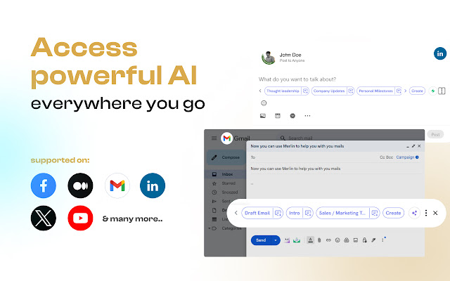 Merlin: 1-click access to Powerful AI Plugins