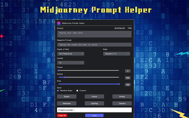 Midjourney Prompt Helper - Prompt By ChatGPT