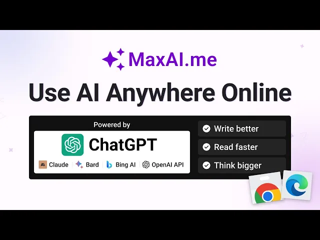 MaxAI.me：随时随地使用1-Click AI